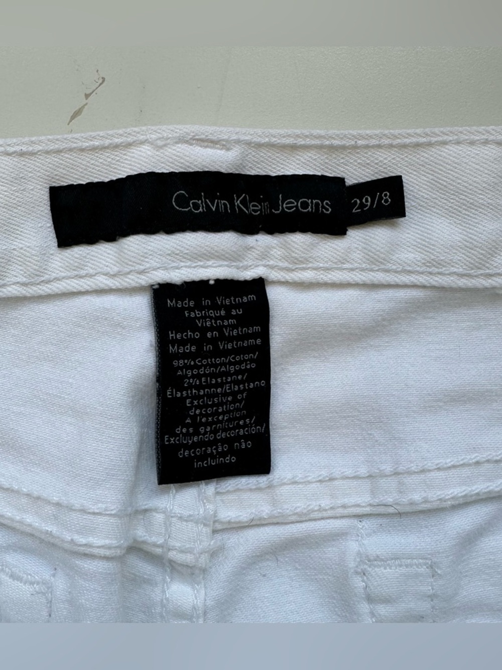 Calvin Klein White Flare Jeans - Picture 3 of 10